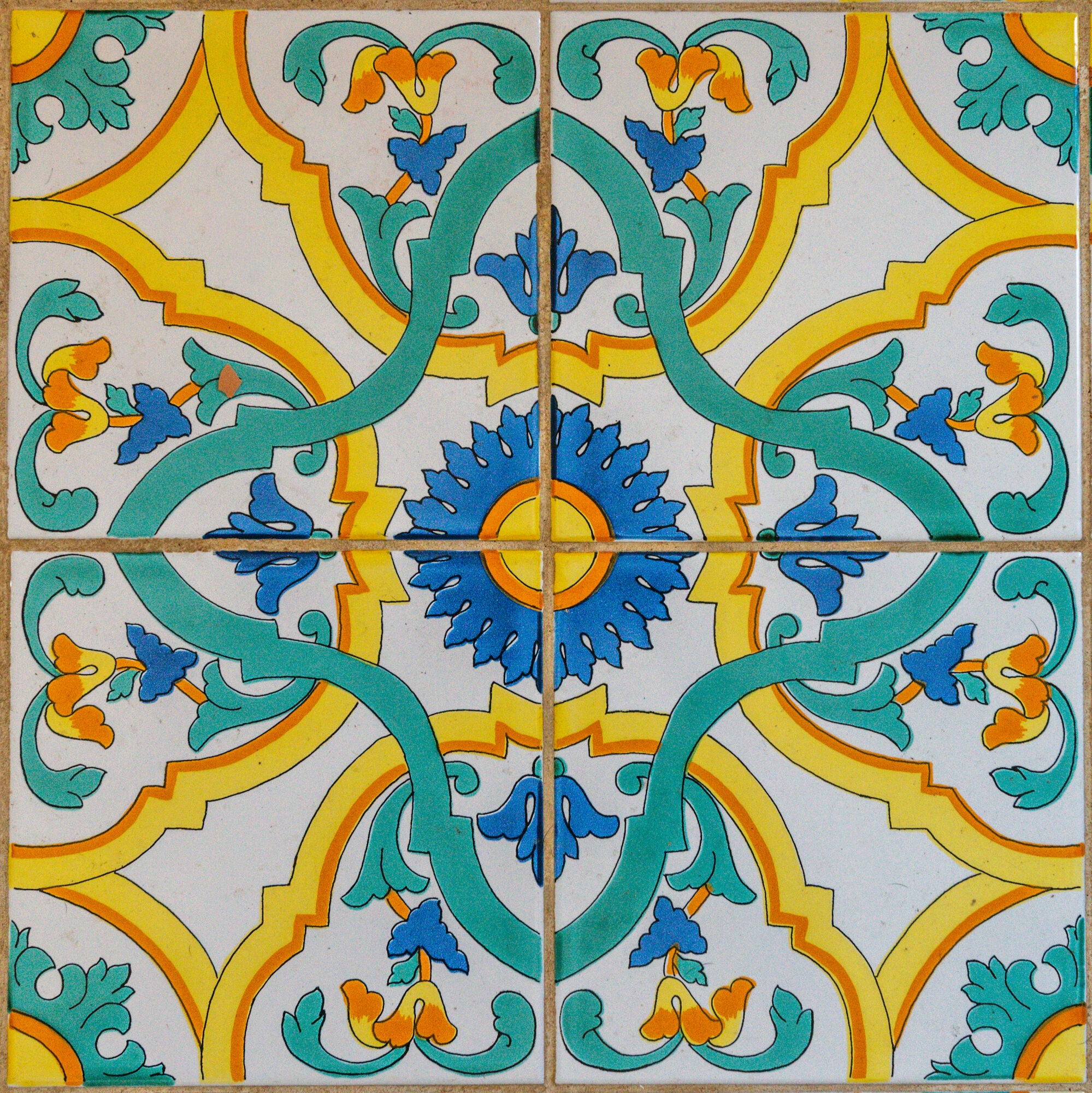 Ceramica di Vietri gialla e turchese